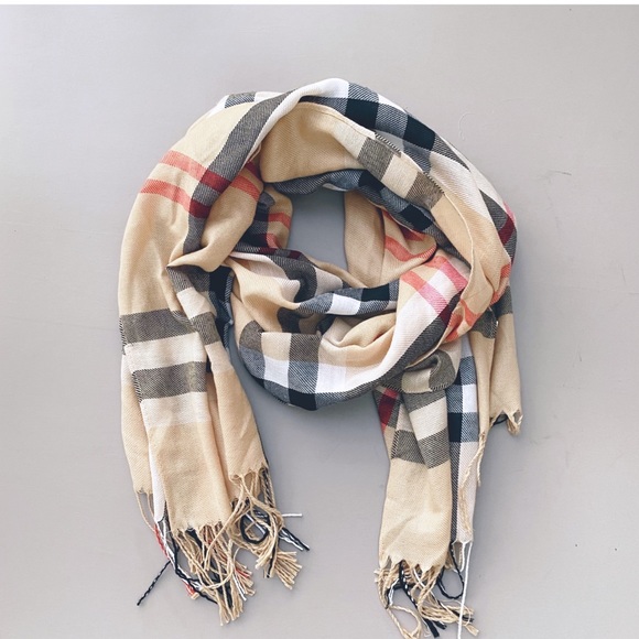 Accessories - Plaid Print soft Scarf